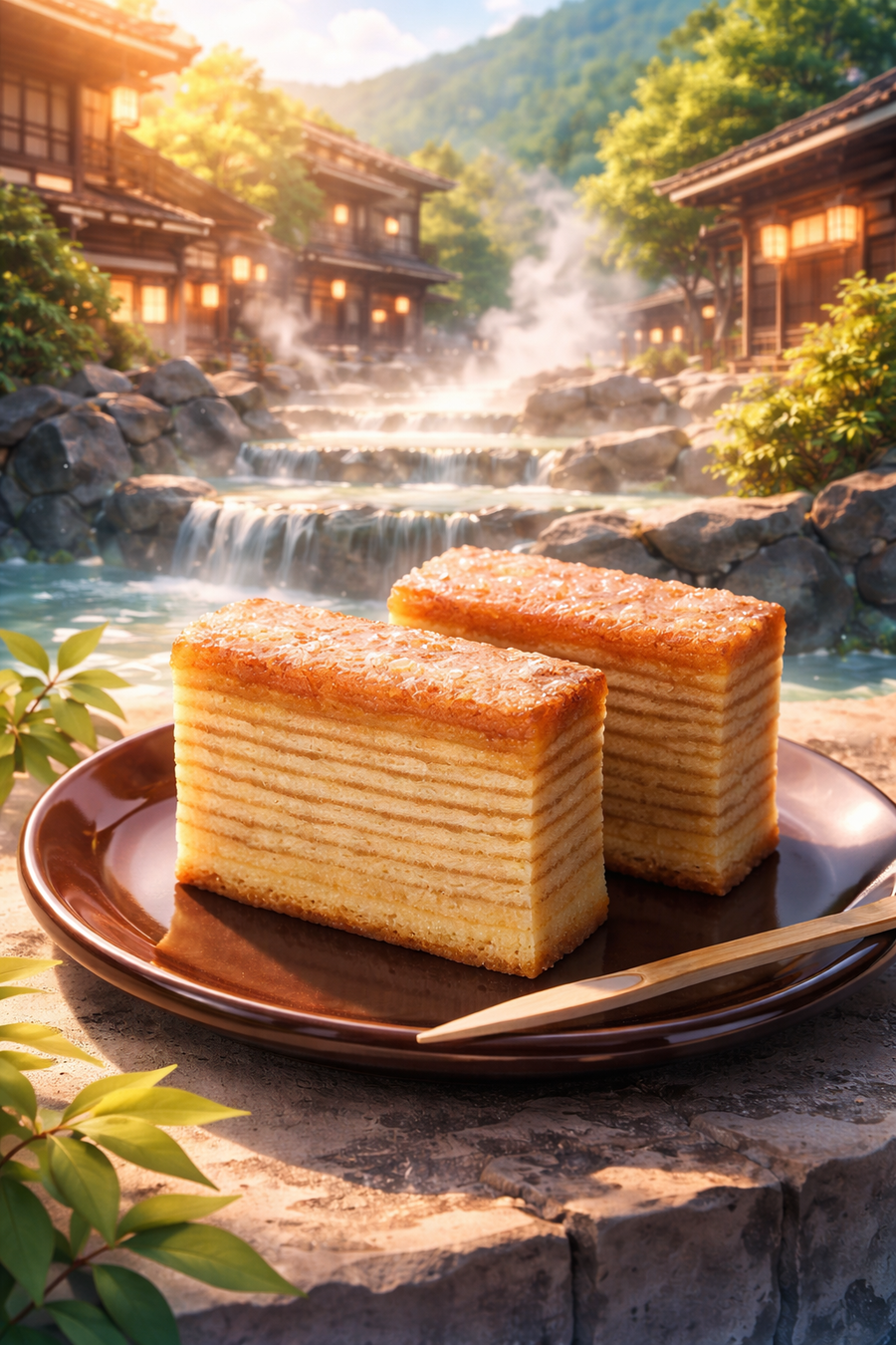 草津温泉「本家ちちや」のちちやバウム 湯畑散策の途中で出会った安心の甘さ