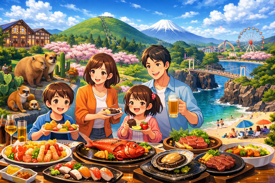 【伊東温泉】伊東園ホテル別館｜子どもが喜ぶ夕食・朝食バイキングと家族の口コミまとめ