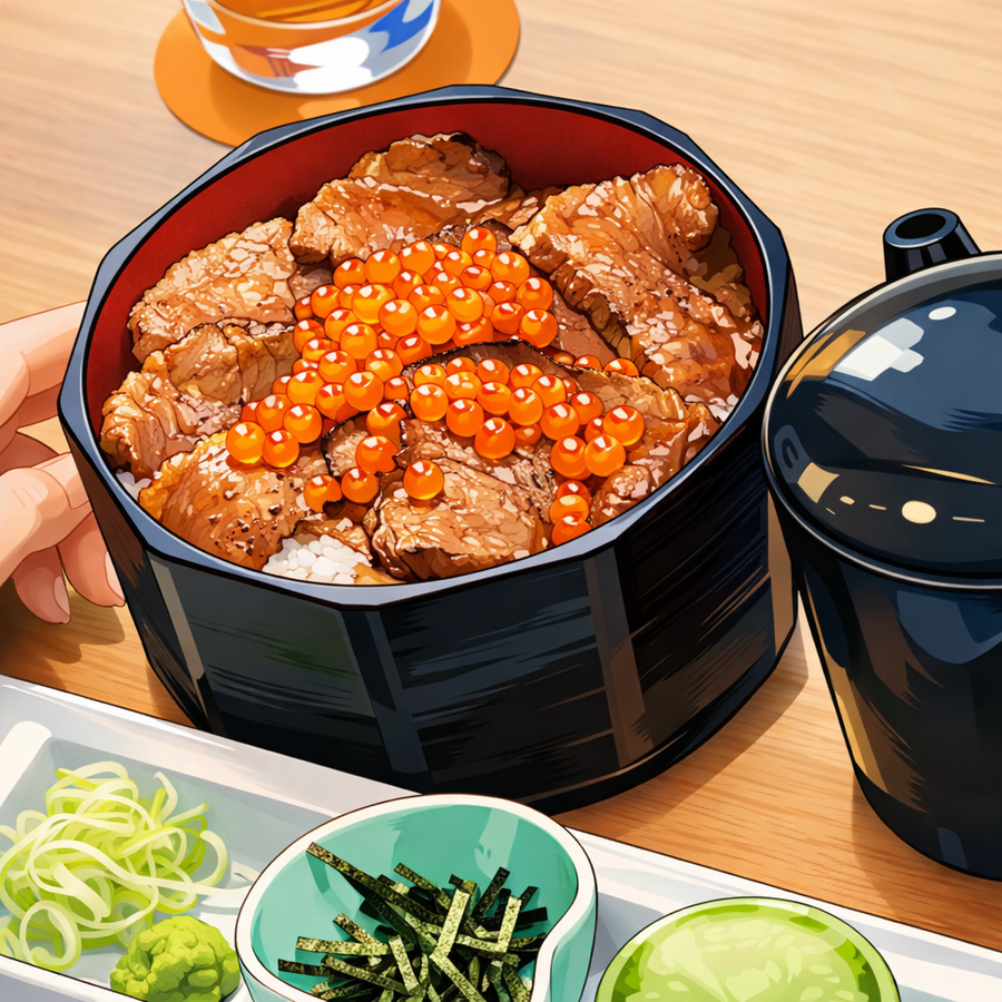 気取らず豪快、でもちゃんとうまい。上州牛といくらで満たされる至福の重