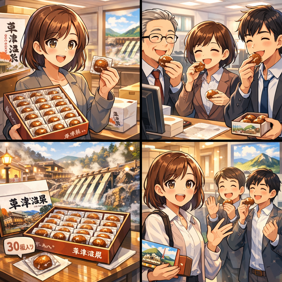 草津温泉まんじゅう（個包装タイプ）｜職場に配るお土産で失敗しない定番理由